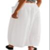 CHARTOU Women Baggy Parachute Skirt Comfy Casual Cotton Y2k Cargo Maxi Long Skirt (XX-Large, White) view 2