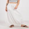 CHARTOU Women Baggy Parachute Skirt Comfy Casual Cotton Y2k Cargo Maxi Long Skirt (XX-Large, White) view 4