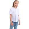 Mowbeat Boys Baseball Jersey Kids White Baseball Jersey Short Sleeve Girls Hip Hop T Shirts Button Shirt 10 Years view 2