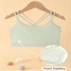 Happy Cherry Training Bras for Girls 12-14 Criss Cross Back Teen Sports Bras Cotton Padded Seamless Youth Bralette Pack 6 view 2