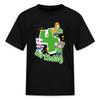 Spreadshirt Talking Tom & Friends 4th Birthday Kid's T-Shirt, S, Black view 1