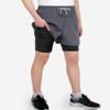 TLAENSON Boys Running Shorts with Liner Kids 2 in 1 Quick Dry Workout Athletic Shorts with Pockets Light Grey 8-9 Years/Size 140 view 2