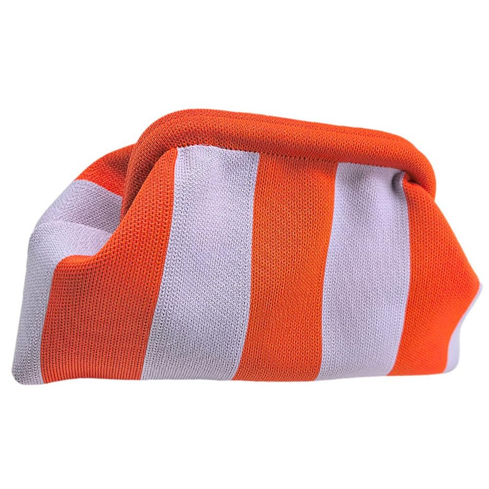 AZURAOKEY Women Colorblock Dumpling Clutch - Contrast Color Knitting Summer Beach Bag
