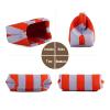 AZURAOKEY Women Colorblock Dumpling Clutch - Contrast Color Knitting Summer Beach Bag view 3