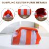 AZURAOKEY Women Colorblock Dumpling Clutch - Contrast Color Knitting Summer Beach Bag view 4
