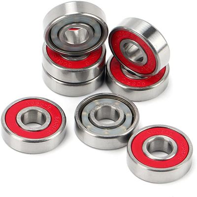 KNKQZXVDF Bearings 8pcs High Speed Skate Bearing 608 Hand Spiner Bearing Red Skateboard Bearing Inline Roller Skate Longboard Bearing (Color : 8pcs Abec9 1 Seal)