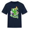 Spreadshirt Talking Tom & Friends 4th Birthday Kid's T-Shirt, S, Navy view 1