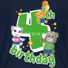 Spreadshirt Talking Tom & Friends 4th Birthday Kid's T-Shirt, S, Navy view 2