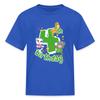 Spreadshirt Talking Tom & Friends 4th Birthday Kid's T-Shirt, XL, Royal Blue view 1