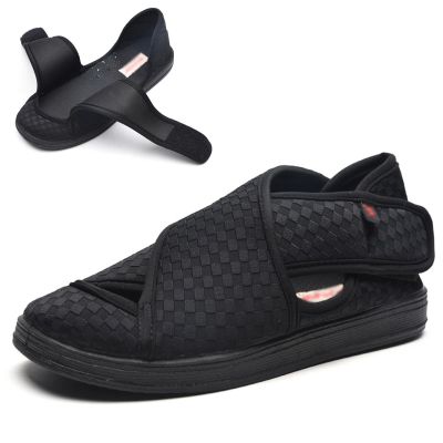 bumuam Women's Diabetic Sandals, Men's Wide Elderly Shoes, Easy On Off Walking Slippers Lightweight Breathable for Diabetic Swollen Feet Women 8.5