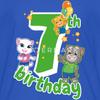 Spreadshirt Talking Tom & Friends 7th Birthday Kid's T-Shirt, S, Royal Blue view 2