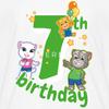 Spreadshirt Talking Tom & Friends 7th Birthday Kid's T-Shirt, S, White view 2