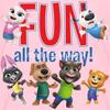 Spreadshirt Talking Tom & Friends Fun All The Way Kid's T-Shirt, M, Pink view 2
