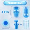 4pcs Bite Hydration Pack Bite Valve Replacement, Silicone BPA Free Bite Valve Sheath Safe Nozzle Mouthpiece Replacement Compatible with Osprey (Blue) view 2