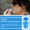 4pcs Bite Hydration Pack Bite Valve Replacement, Silicone BPA Free Bite Valve Sheath Safe Nozzle Mouthpiece Replacement Compatible with Osprey (Blue) view 3