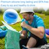4pcs Bite Hydration Pack Bite Valve Replacement, Silicone BPA Free Bite Valve Sheath Safe Nozzle Mouthpiece Replacement Compatible with Osprey (Blue) view 4