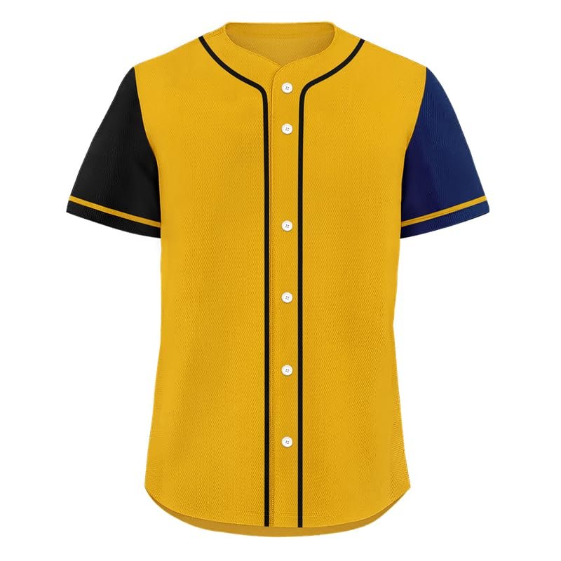 Men's Baseball Jersey Inspired Classic Full Button Down Quick Dry Softball Team Jerseys Breathable Women's Athletic Shirt