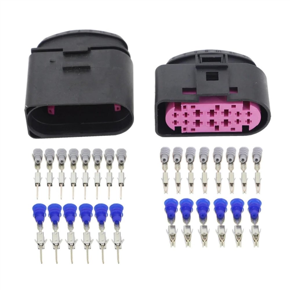 14 Pin Plastic Shell Headlamp Plug Lamp Holder Male and Female with Terminal DJ7141-1.5-11/21 14P Car Connector (Color : 5 Sets Male Female)