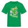 Spreadshirt Talking Tom & Friends 4th Birthday Kid's T-Shirt, M, Kelly Green view 1