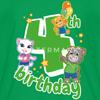Spreadshirt Talking Tom & Friends 4th Birthday Kid's T-Shirt, M, Kelly Green view 2