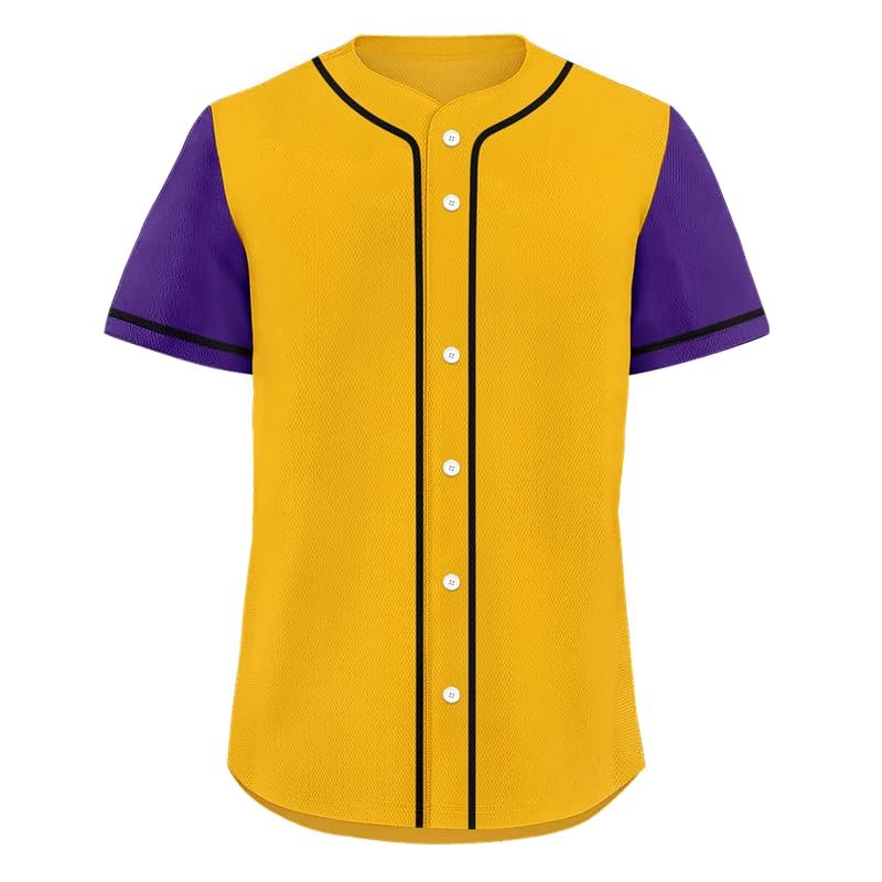 Men's Baseball Jersey Inspired Classic Full Button Down Quick Dry Softball Team Jerseys Breathable Women's Athletic Shirt