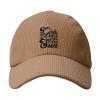 BIRYHG Girls Just Wanna Have Sun Corduroy Baseball Caps for Women Men Adjustable Dad Hat Khaki view 1