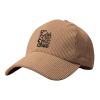 BIRYHG Girls Just Wanna Have Sun Corduroy Baseball Caps for Women Men Adjustable Dad Hat Khaki view 2