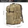 aiGear Tactical Backpack for Men, 45L Military Backpack, 3-Day Bug Out Bag for Camping Hiking Hunting with Molle System Army Daypack (45L Khaki) view 2