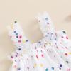 Toddler Baby Girls Princess Dress 3D Butterfly Floral Embroidery Tutu Dress Layered Ruffle Tulle Fairy Dress (D White, 12-18 Months) view 2