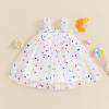 Toddler Baby Girls Princess Dress 3D Butterfly Floral Embroidery Tutu Dress Layered Ruffle Tulle Fairy Dress (D White, 12-18 Months) view 3