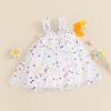 Toddler Baby Girls Princess Dress 3D Butterfly Floral Embroidery Tutu Dress Layered Ruffle Tulle Fairy Dress (D White, 12-18 Months) view 4