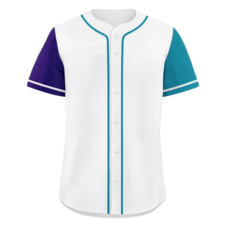 Men's Baseball Jersey Inspired Classic Full Button Down Quick Dry Softball Team Jerseys Breathable Women's Athletic Shirt