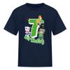 Spreadshirt Talking Tom & Friends 7th Birthday Kid's T-Shirt, M, Navy view 1