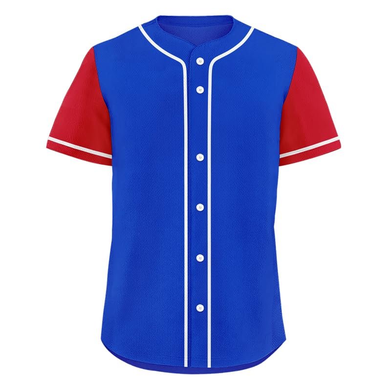 Men's Baseball Jersey Inspired Classic Full Button Down Quick Dry Softball Team Jerseys Breathable Women's Athletic Shirt