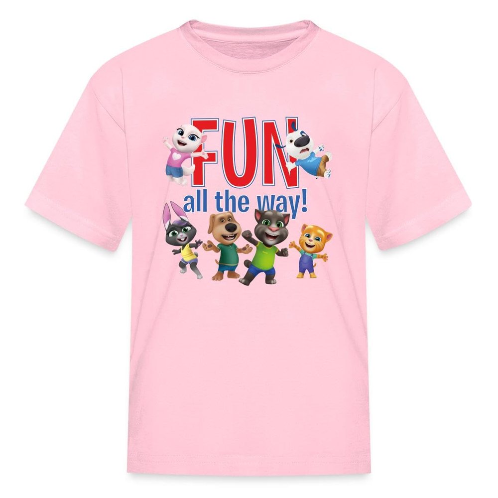 Talking Tom & Friends Fun All The Way Kid's T-Shirt Pink