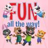 Talking Tom & Friends Fun All The Way Kid's T-Shirt Pink view 2