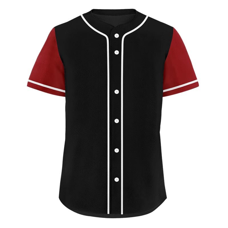 Men's Baseball Jersey Inspired Classic Full Button Down Quick Dry Softball Team Jerseys Breathable Women's Athletic Shirt
