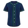 Men's Striped Baseball Jersey Classic Fit Breathable Fabric Softball Jerseys Sizes Sports Shirt view 1