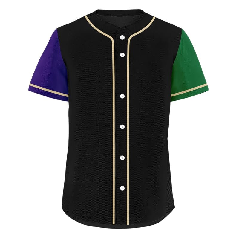 Men's Baseball Jersey Inspired Classic Full Button Down Quick Dry Softball Team Jerseys Breathable Women's Athletic Shirt