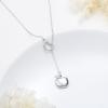 DAOCHONG Apple Necklace,Teacher/Mother Necklace for Women Sterling Silver Heart Lariat Necklace Teacher Jewelry Mothers Day Gifts for Women view 4