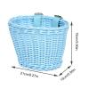 FGDTREE Childrens Bicycles Front Basket Waterproofs Plastic Wovens Bikes Basket Kid Bicycles Wicker Basket for Girl Kid Bicycles Wicker Basket for Cycling view 4
