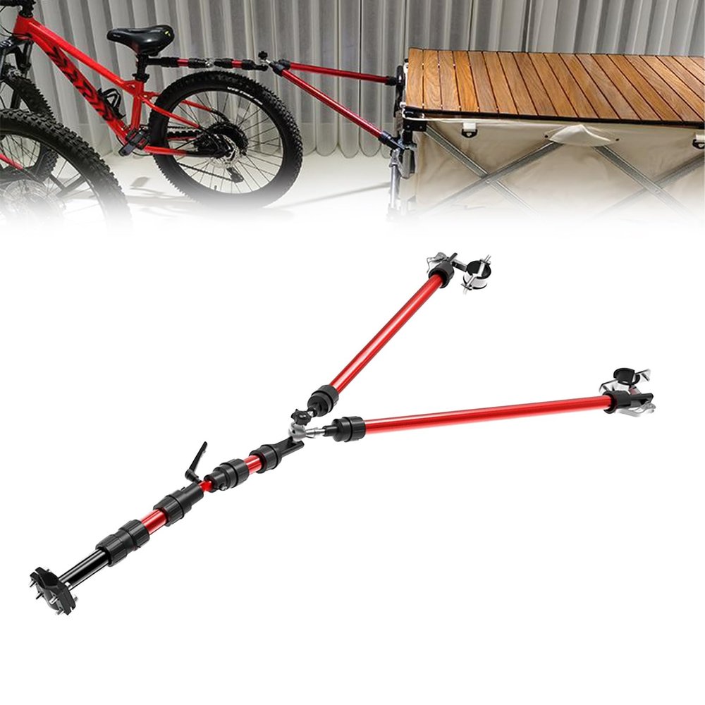 Campervan Connector Bicycle Tow Bar Hitch Linker E-Bike Connecting Rods Bike Trailer Cargo Towing Pole for Dog Cat Camping Hiking (Color : Y-B)