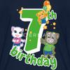 Spreadshirt Talking Tom & Friends 7th Birthday Kid's T-Shirt, S, Navy view 2