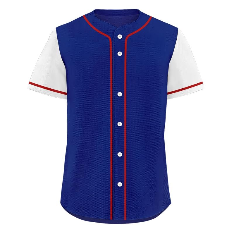 Men's Striped Baseball Jersey Classic Fit Breathable Fabric Softball Jerseys Sizes Sports Shirt