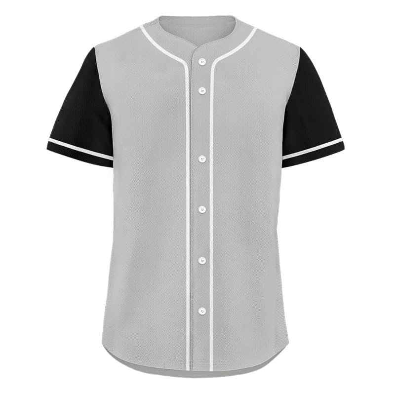 Men's Baseball Jersey Inspired Classic Full Button Down Quick Dry Softball Team Jerseys Breathable Women's Athletic Shirt