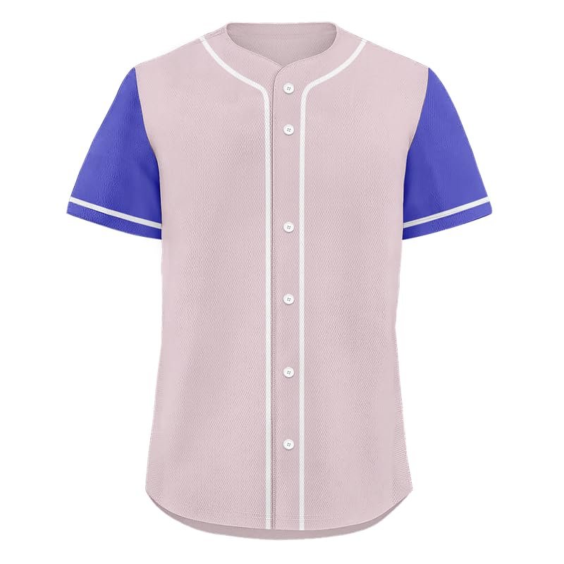 Men's Baseball Jersey Inspired Classic Full Button Down Quick Dry Softball Team Jerseys Breathable Women's Athletic Shirt