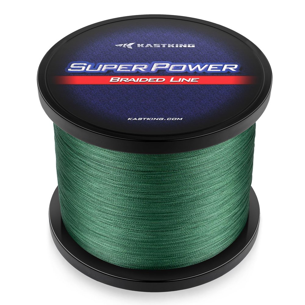 KastKing Superpower Braided Fishing Line, Moss Green, 8 LB, 150 Yds