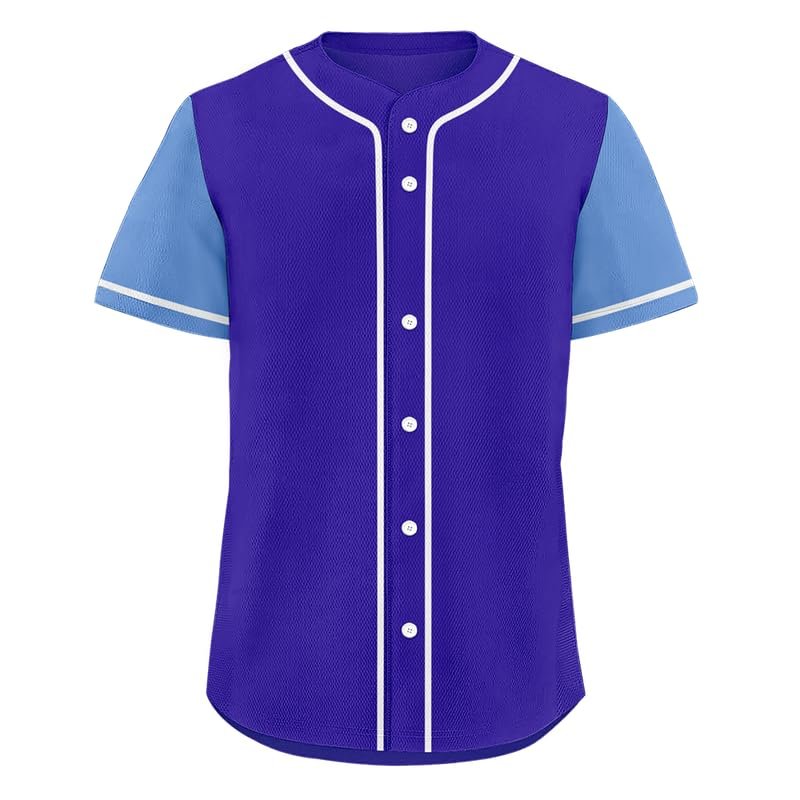 Men's Baseball Jersey Inspired Classic Full Button Down Quick Dry Softball Team Jerseys Breathable Women's Athletic Shirt