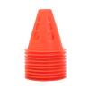 FGDTREE 10 Pack Sports Cones with Windproof Hole Colourful Sports Training Marker Cones Flexible Cones view 1