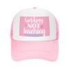 Beaching Not Teaching Breathable Mesh Baseball Cap Adjustable Lightweight Trucker Hat Pink view 2
